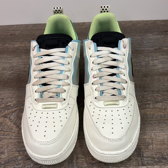 Nike Air Force 1 React Sail | Barely Volt | Ghost Green Black DM0573-101 Size 9 - Picture 3 of 12